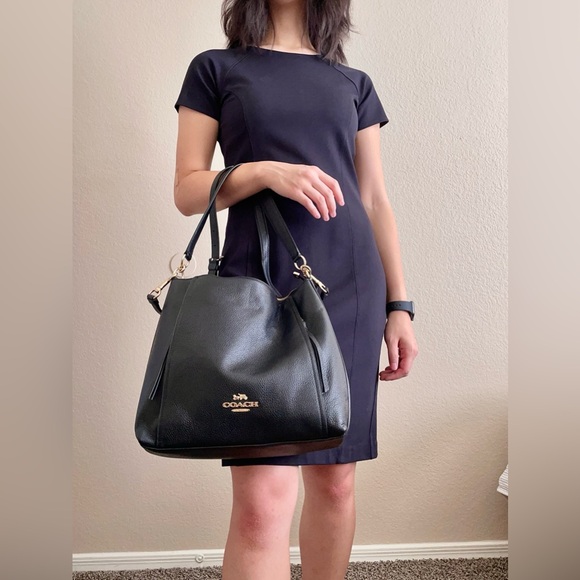 Coach Marlon Hobo Leather Tote Bag - Picture 7 of 15